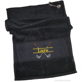 Golfhandtuch mit Name besticken lassen